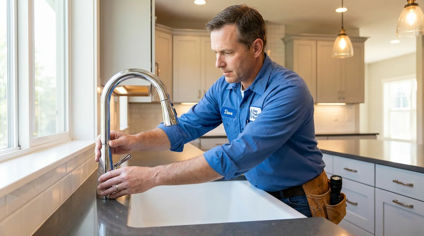 Kitchen faucet installation by Johns Plumbing LLC in Joanna